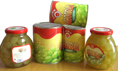 canned grapes